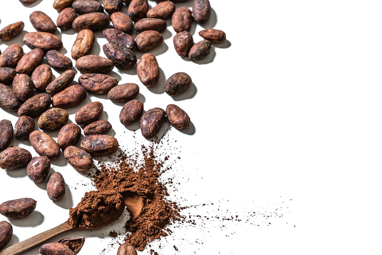 Cocoa beans and cocoa powder